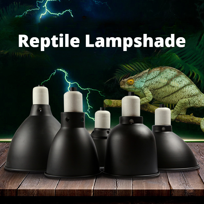 5.5 Inch Reptiel Diepe Koepel Lampenkap Slangen Hagedissen Gekko 'S Terrariums Licht Armatuur Reptiel Lamp Dop Optische Reflectie Cover