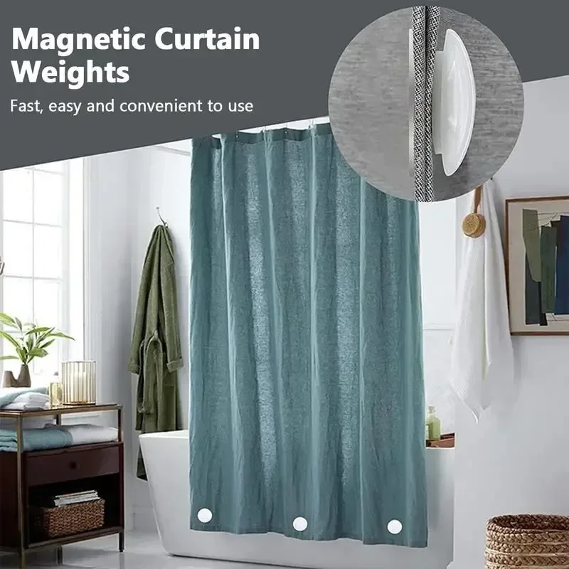 10/1x Magnetische Douchegordijn Gewichten Waterdichte Magnetische Gesp Koelkast Tafelkleed Magneet Knop Herbruikbare Spijkerloze Gordijn Clips