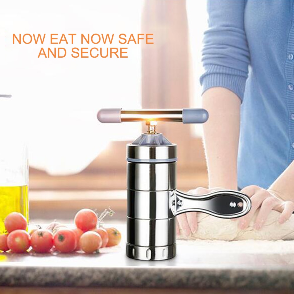 Utensilios de cocina Máquina Manual de fideos prensa máquina de Pasta manivela cortador de frutas exprimidor de utensilios de cocina con 5 moldes de prensado que hacen espagueti