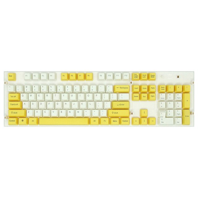 Keycaps Mechanical Gaming Keyboard Keycaps 108 keys Pbt Keycaps For Cherry Keycaps Set Key cap Keyboard caps: Lemon Yellow