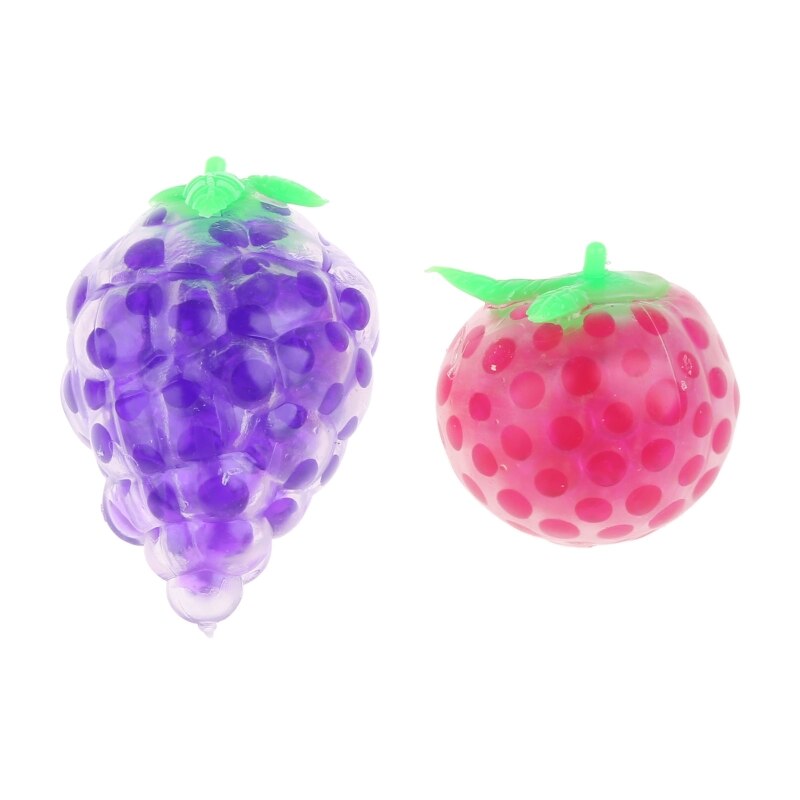 Mehrfarbiger erdbeerfruchtball, weicher knetball zum stressabbau, spielzeug zur entspannung