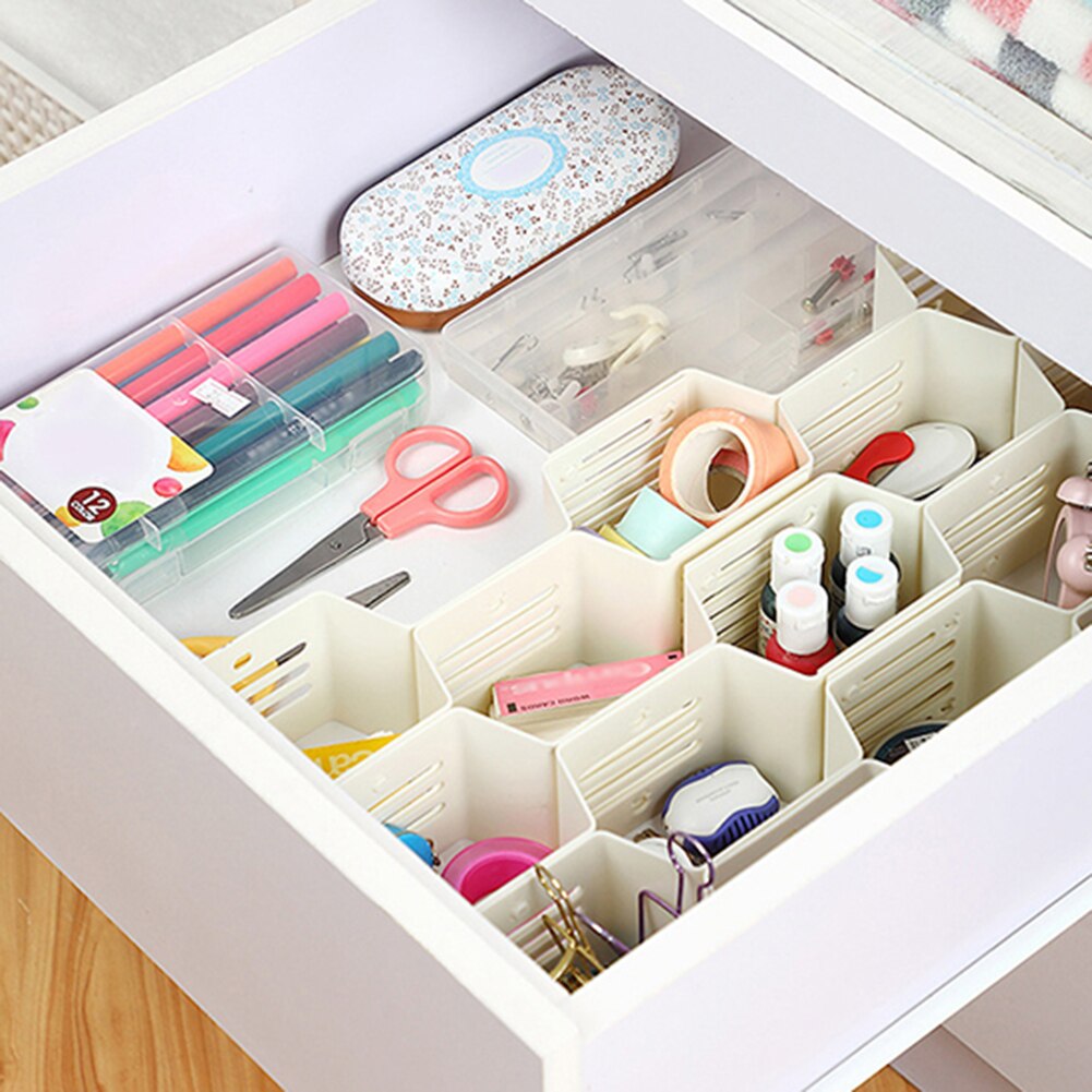 12Pcs Grid Schublade Teiler Bord Hause DIY Lagerung Rack Split Bar Socken Organizer Eesy Zu Installieren Schublade Teiler Bord