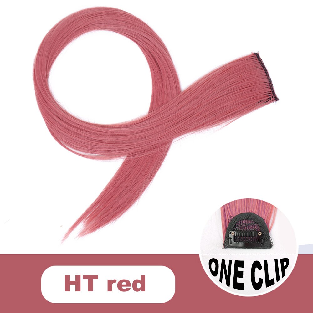 Xg color strip extension 22 tommer clip in hair extensions lange lige ombre frisurer 8 farver tilgængelige til kvinder hovedbeklædning: 1c- htre