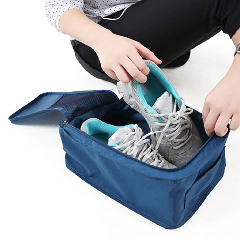 Rejse sko tasker vandtæt nylon stof opbevaring med lynlås til mænd kvinder og børn sko pose emballage arrangører