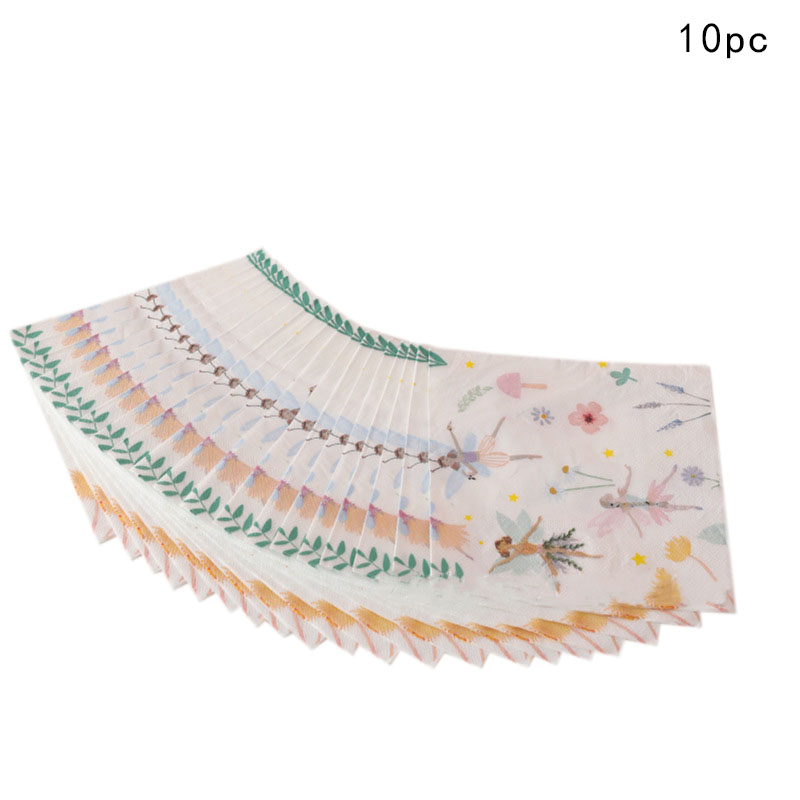 10Guests Fairy Disposabel Tableware Butterfly Goddess Plates Napkin Cups Spring Flower Princess Happy Birthday Party Decor Girl: Light Grey