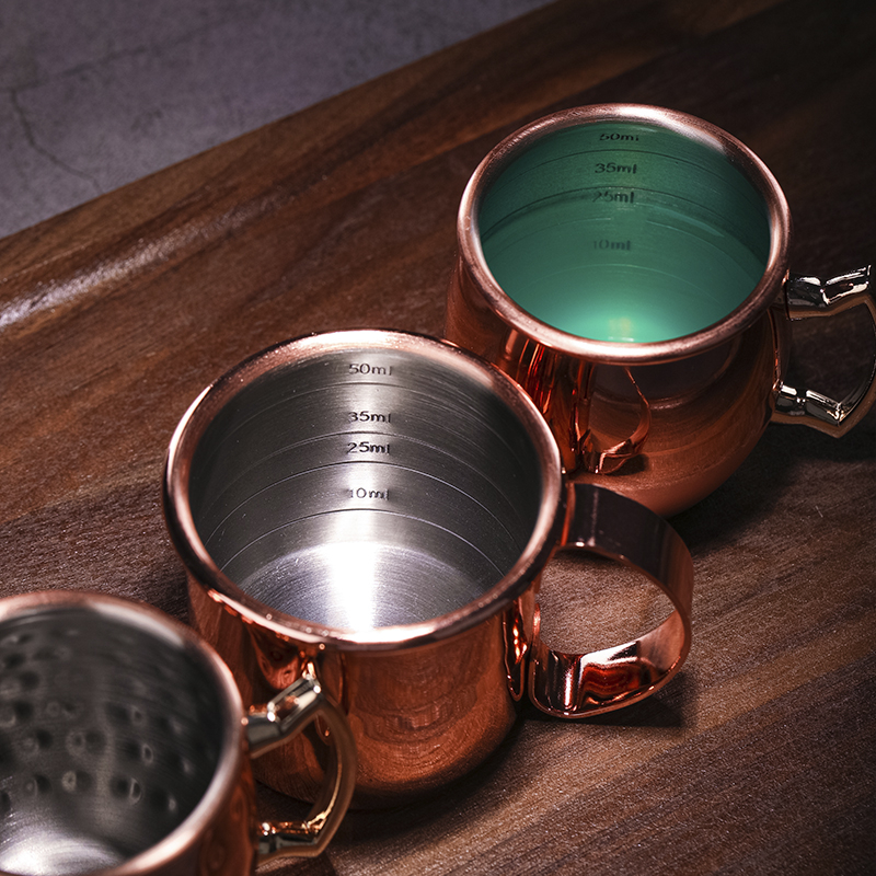 60ml Measuring Cup Tools Bar Measure Cocktail Jigger Copper Plated Bar Tools Bar Accessories Barware