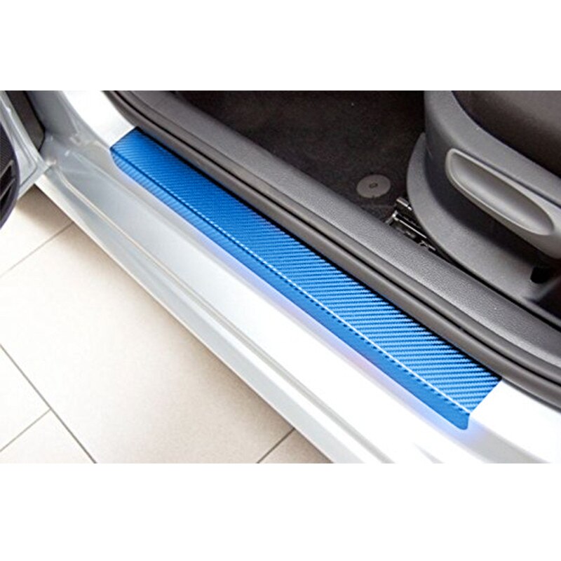 4 Uds accesorios para Fiat 500 500C Placa de puerta Umbral de puerta placa del desgaste pegatina de coches Auto-estilo