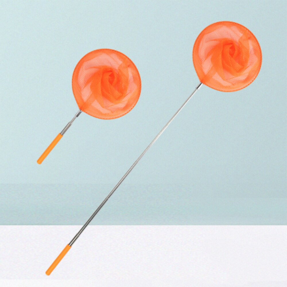 1Pcs Retractable Butterfly Net Set Insect Catching Net for Catching Insects and Small Fish Ladybug Nets With Non-slip Handles: Orange