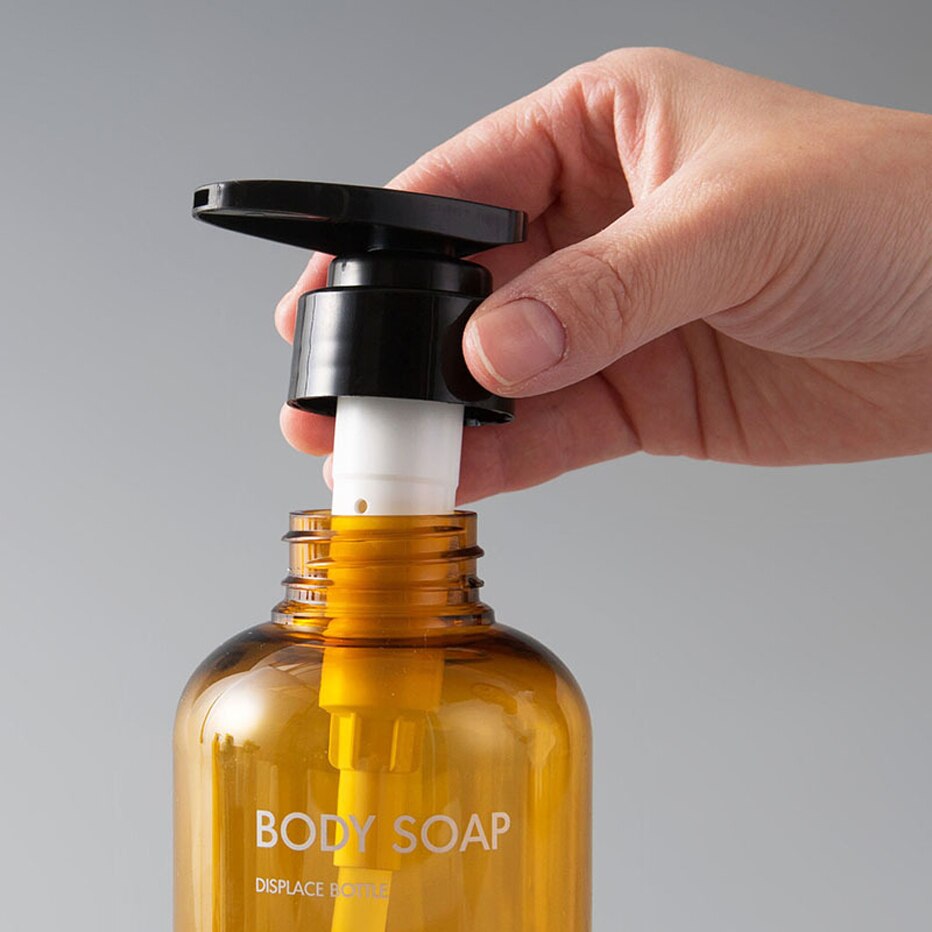 Press typ lotion brun tom flaska 300ml/500ml badrum schampo stor kapacitet emulsionsbehållare flytande tvål dispenser