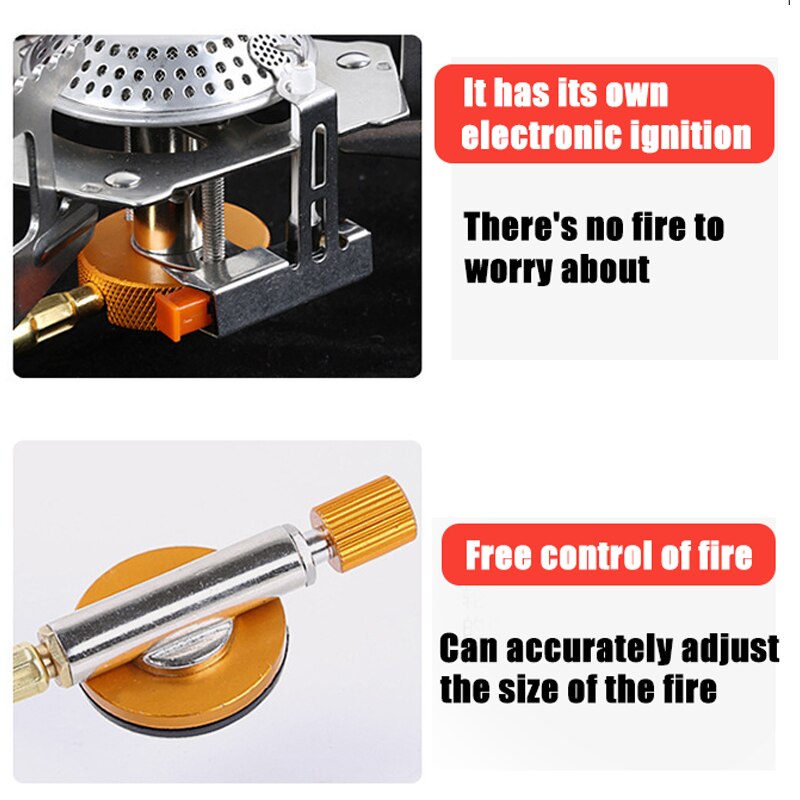 Outdoor Gas Stove Camping Gas burner Folding Elect... Grandado