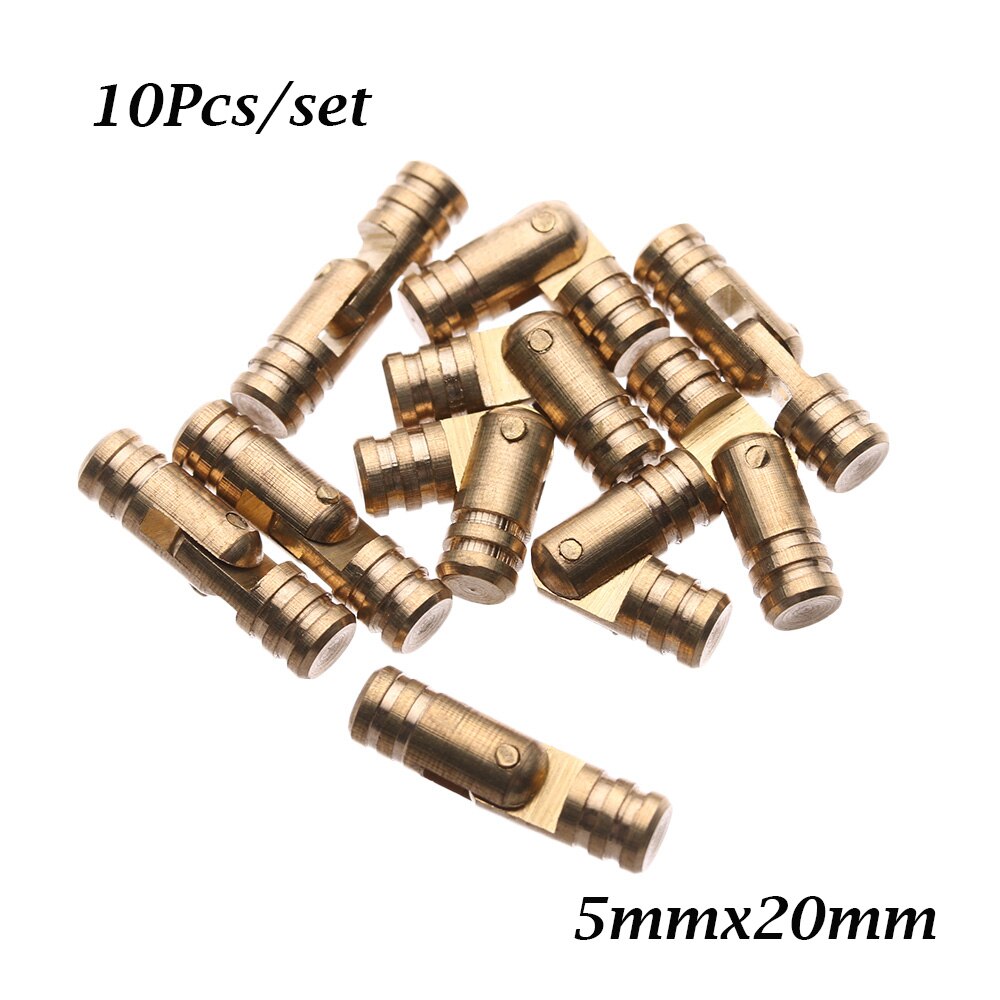 10PCS Pure Copper Hidden Invisible Concealed Barrel Hinge for Jewelry Box Wine Wooden Case Supplies Furniture Hardware: 5mmx20mm