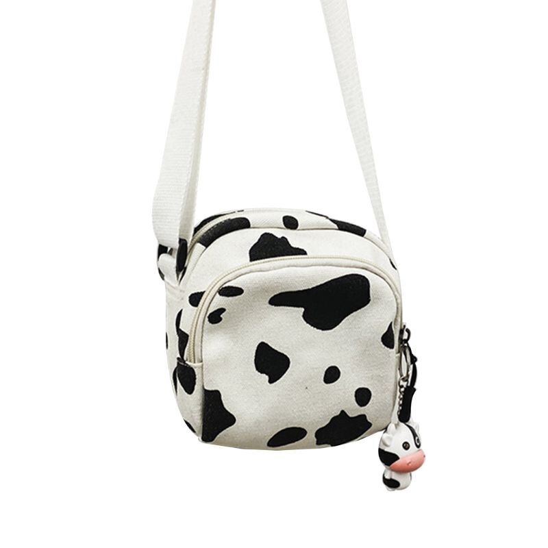 Bolso de hombro tipo bandolera con estampado de vaca de dibujos animados para mujer y niña, bolso de mano Satchel Phone Purse Q1QA: 3