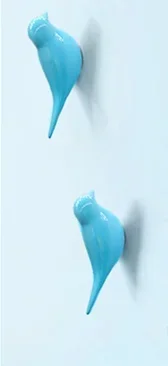 Kreative Wand haken Vogel dekoration Harz Holzmaserung Haken Schlafzimmer Tür Tier Haken 3d Kleider haken einzelne Wand Kleiderbügel: Licht Grün