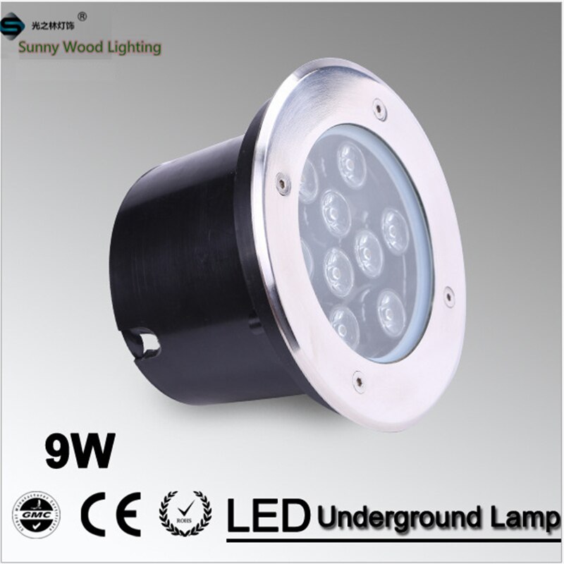 9W LED underground light ,160mm 85-265Vac input IP67 stainless steel led built in lamp ,outdoor waterproof inground spot light