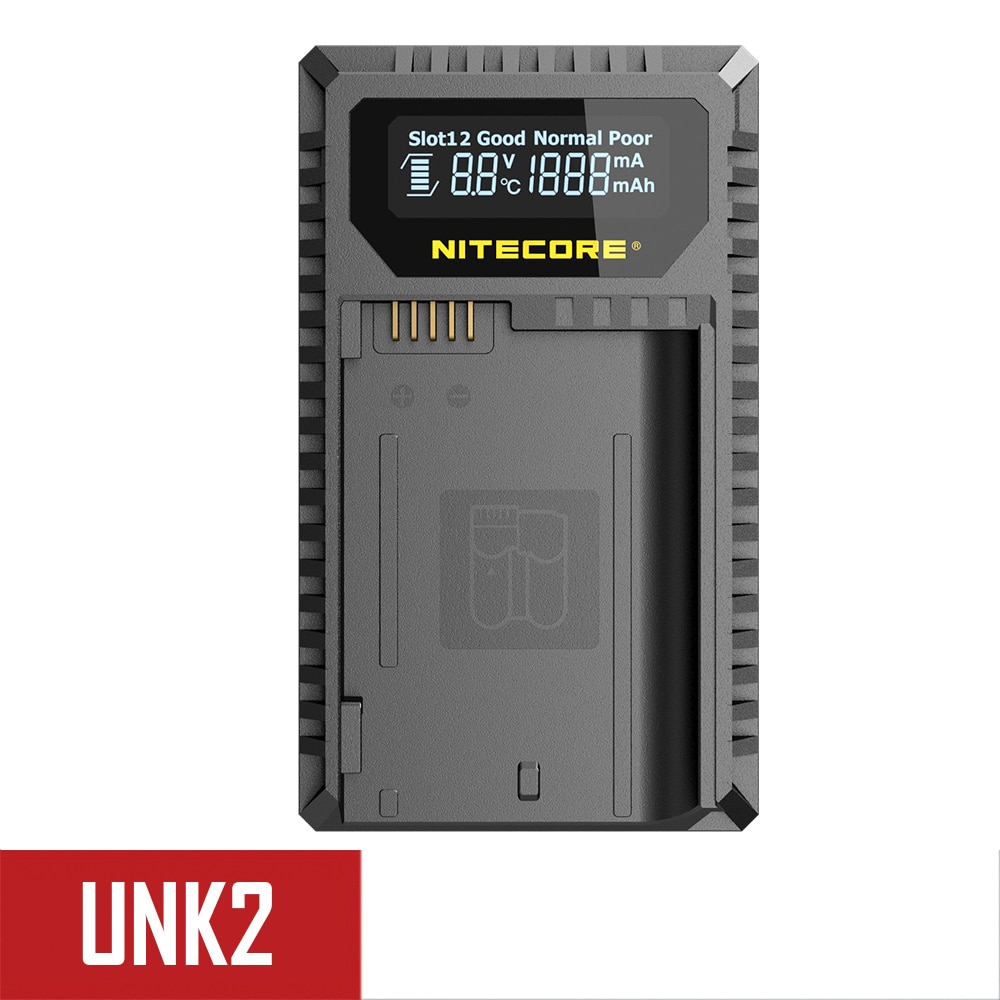 Nitecore UNK2 Dual Usb Oplader Voor Nikon EN-EL15 Batterij D500 D600 D610 D750 D800 D800E D810 D810A V1 1V1 d850 D7000 D7100