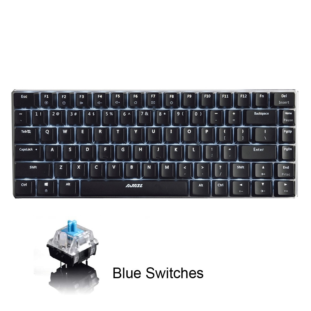 gaming mechanical keyboard RGB hybrid backlit 82 key waterproof keyboard for compact gaming laptop