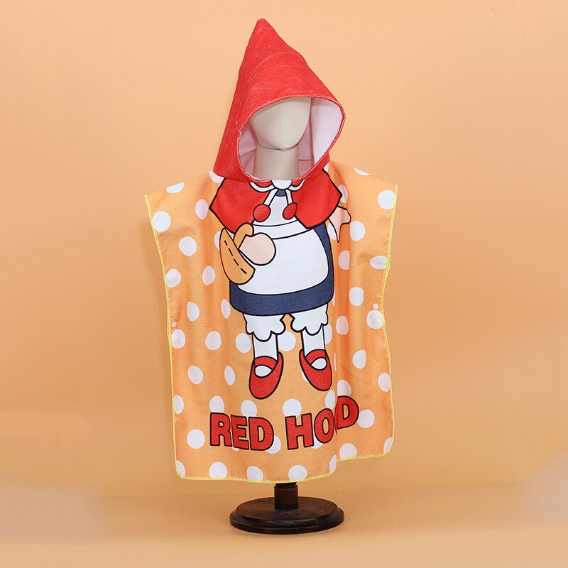 Poncho para niños y bebés, albornoz con capucha, Toalla de baño con capucha, toallas de baño de playa, Toalla de baño de secado rápido,: 07