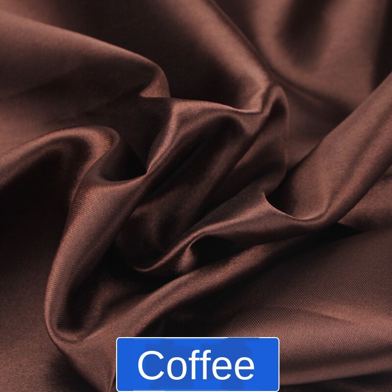 Stof Voering Zijde Satijn Kleur Butyl Zijde Geschenkdoos Lieb Handgemaakte Diy Tafelkleed Gordijn Decoratie 100X150Cm Haar wrap Party: coffee