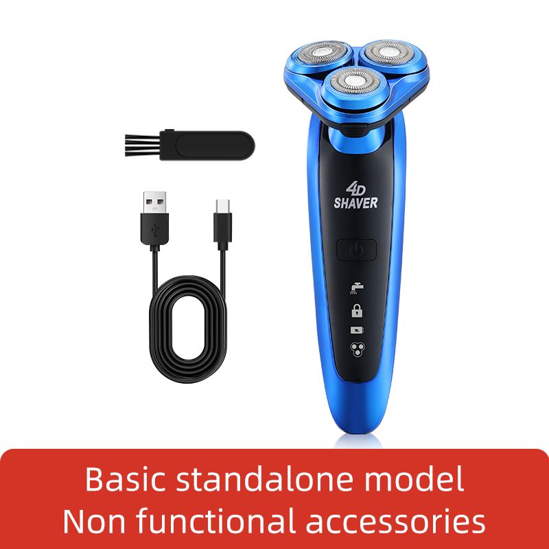 Electric Razor for Men - Rechargeable, Wet/Dry Shaver with USB Charging, Perfect Father's Day: Blue