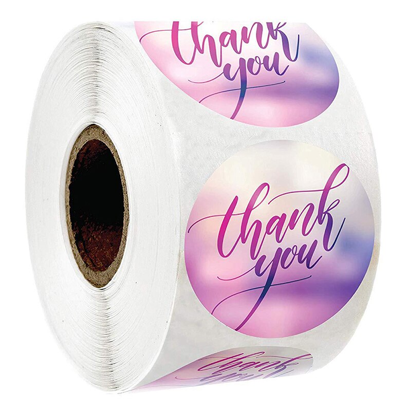 Pegatinas adhesivas con letras "Thank You'', 500 Uds., pegatinas de sellado para su pedido y pegatinas hechas a mano de 1 pulgada: A7