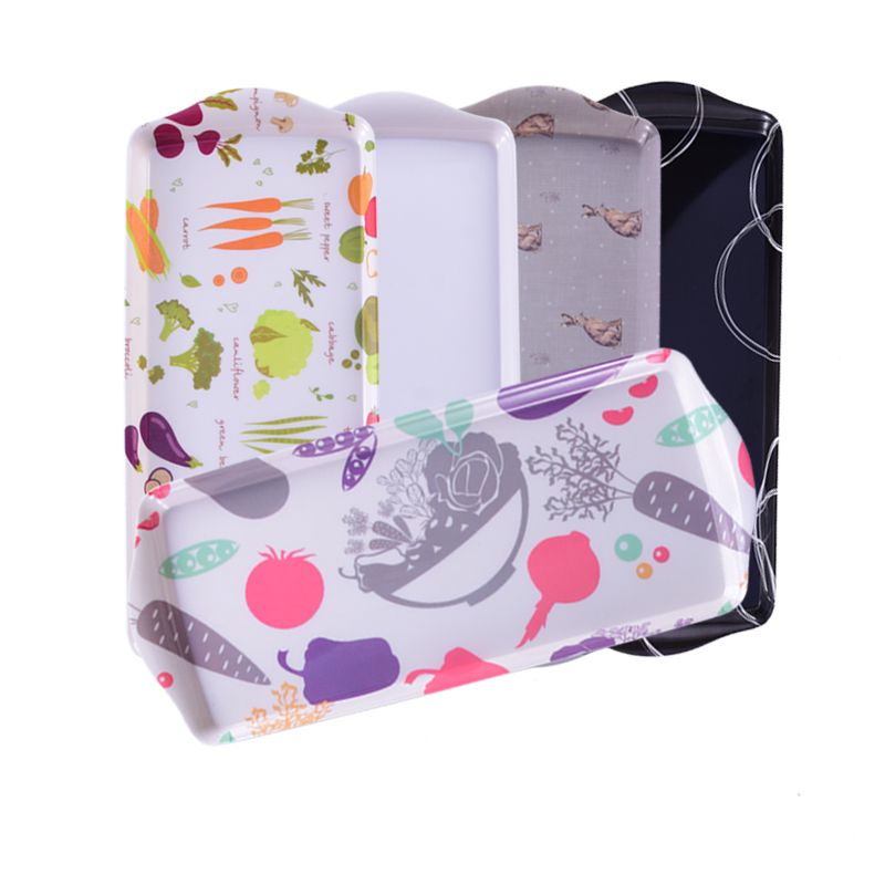 Lade lange strip water fles water cup smalle rechthoekige theeblad lade plastic melamine creatieve Q18