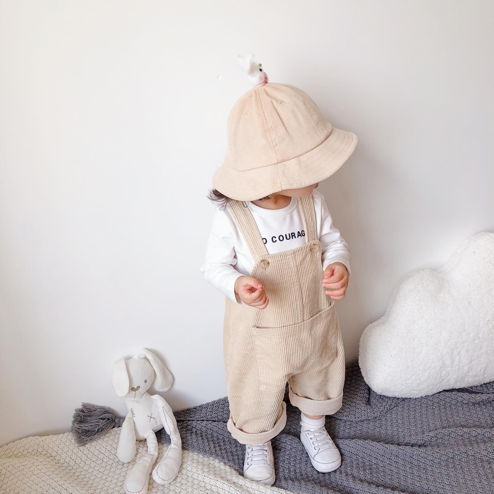 Kids Overalls Baby Overalls Solid Corduroy Boys Pants Autumn Winter Overalls For Children Girls Clothing