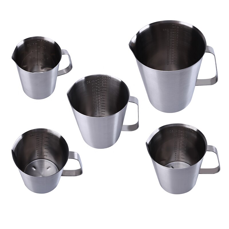 Thick Stainless Steel Measuring Cup With Scale 2000ml 1000ml 500ml Kitchen Baking Tea Large Capacity Measuring Cup: 700ml