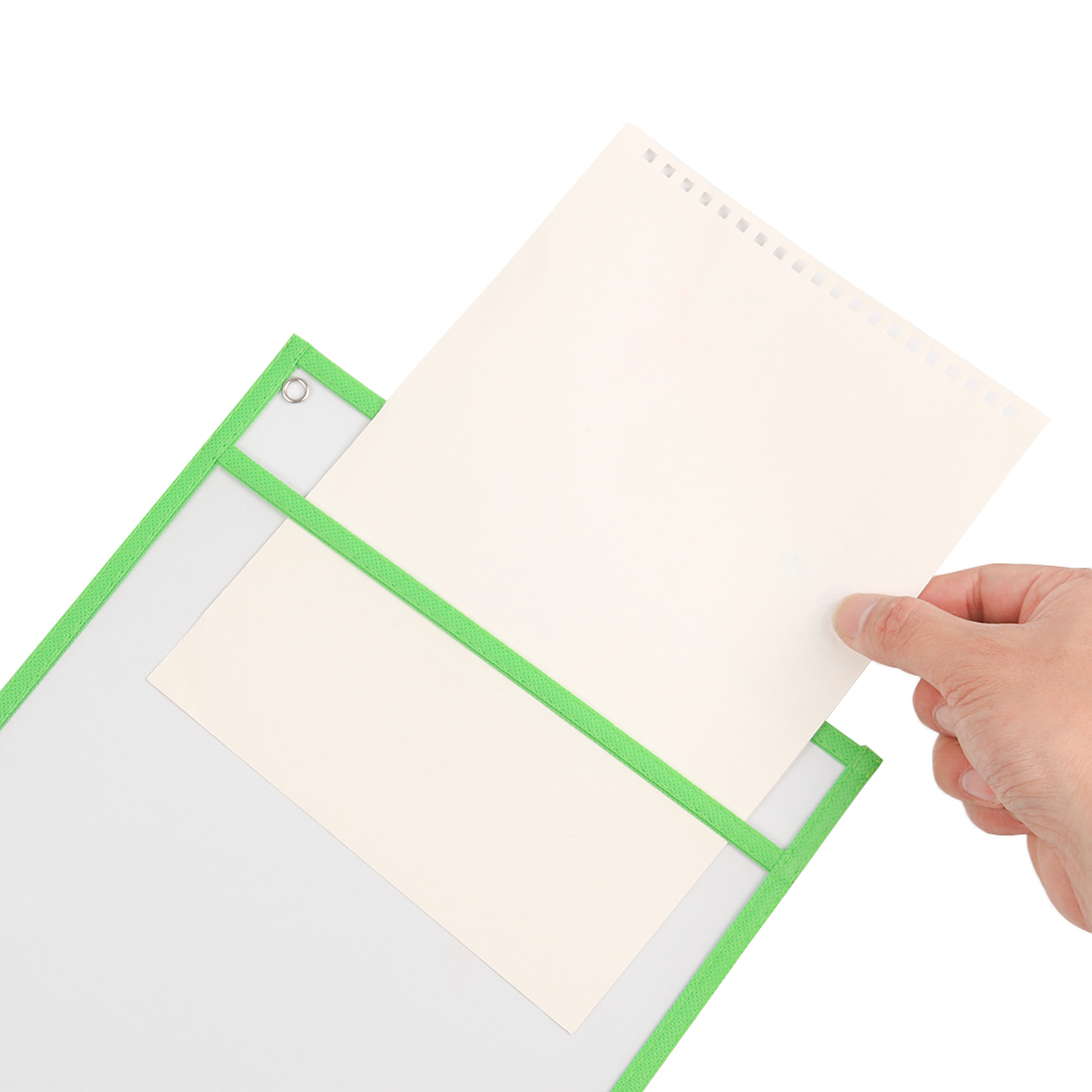 Reusable Dry Erasable Pockets Transparent Write And Wipe Drawing Board Dry Brush Bag File Pocket For Teaching Kids Pastels