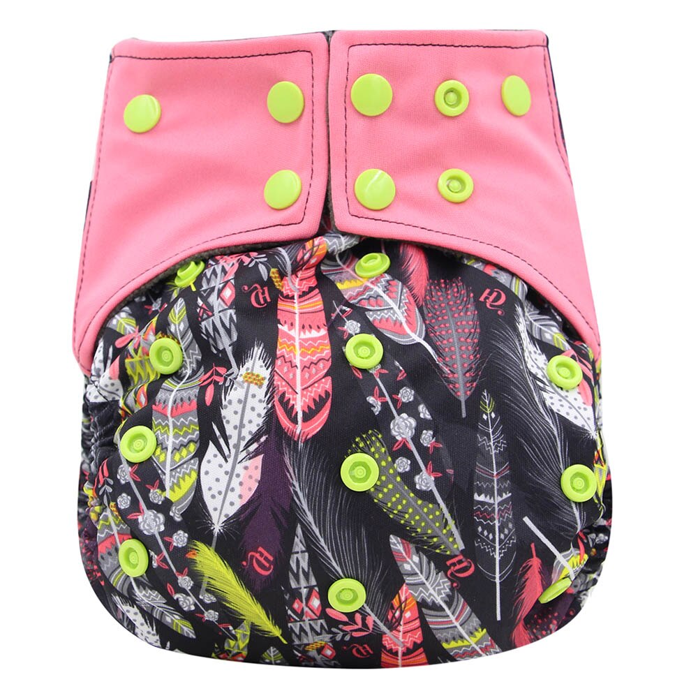 Ohbabyka AIO Cloth Diaper Cover Couche Lavable Bamboo Charcoal Washable Waterproof Newborn Baby Diapers Reusable Diaper Nappies: Y102