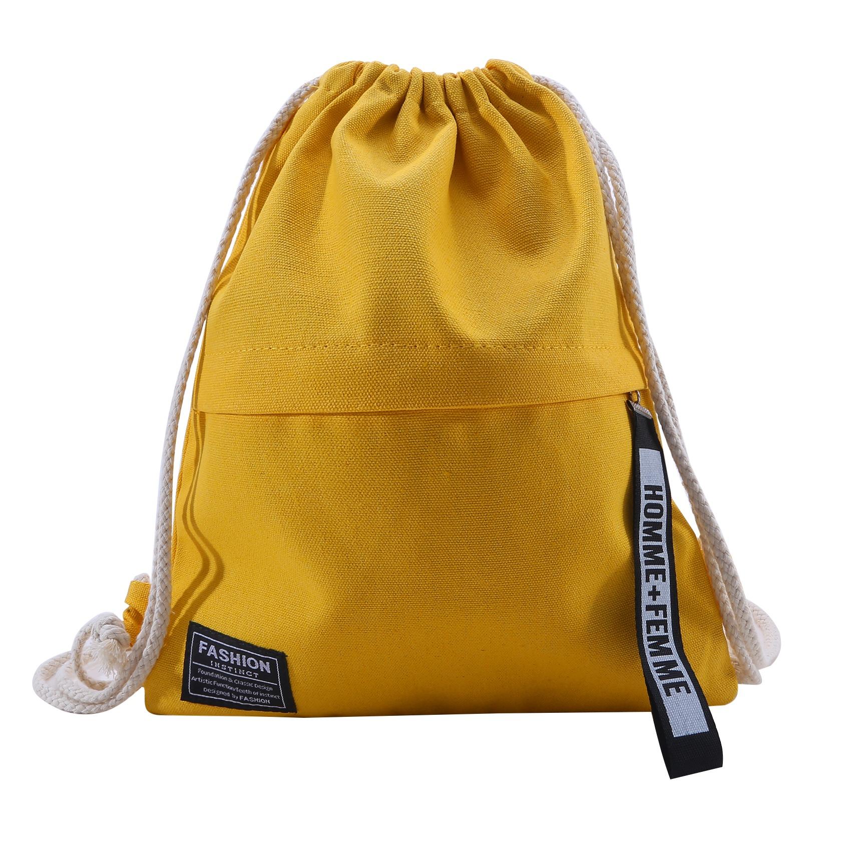 Canvas rugzak met trekkoord Mode School Gym Tas met trekkoord Casual String Knapzak Schoolrugzak voor tienervrouwen