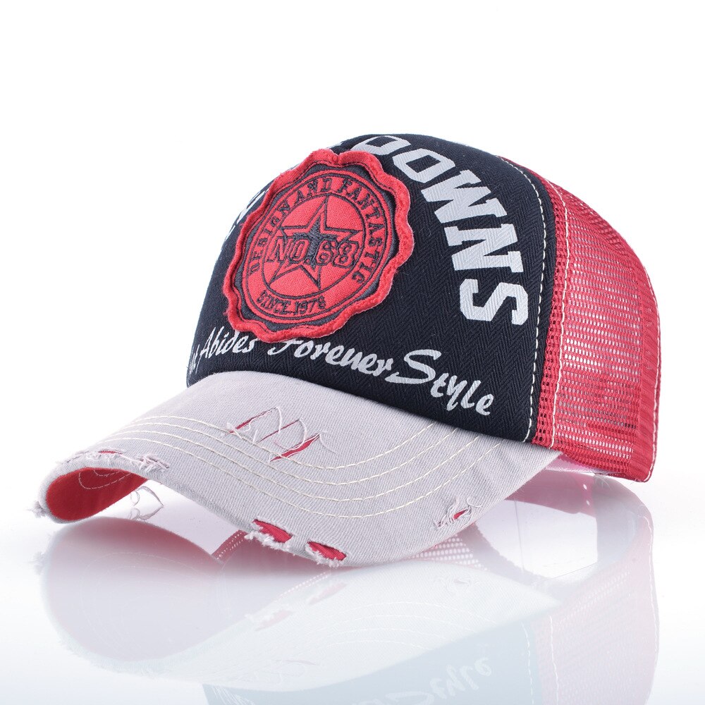 Trucker Hat Foreign Trade Men and Women Lettered Baseball Cap Summer Truck Driver Cap Mesh Cap Couple Wind Drying Curved Brim