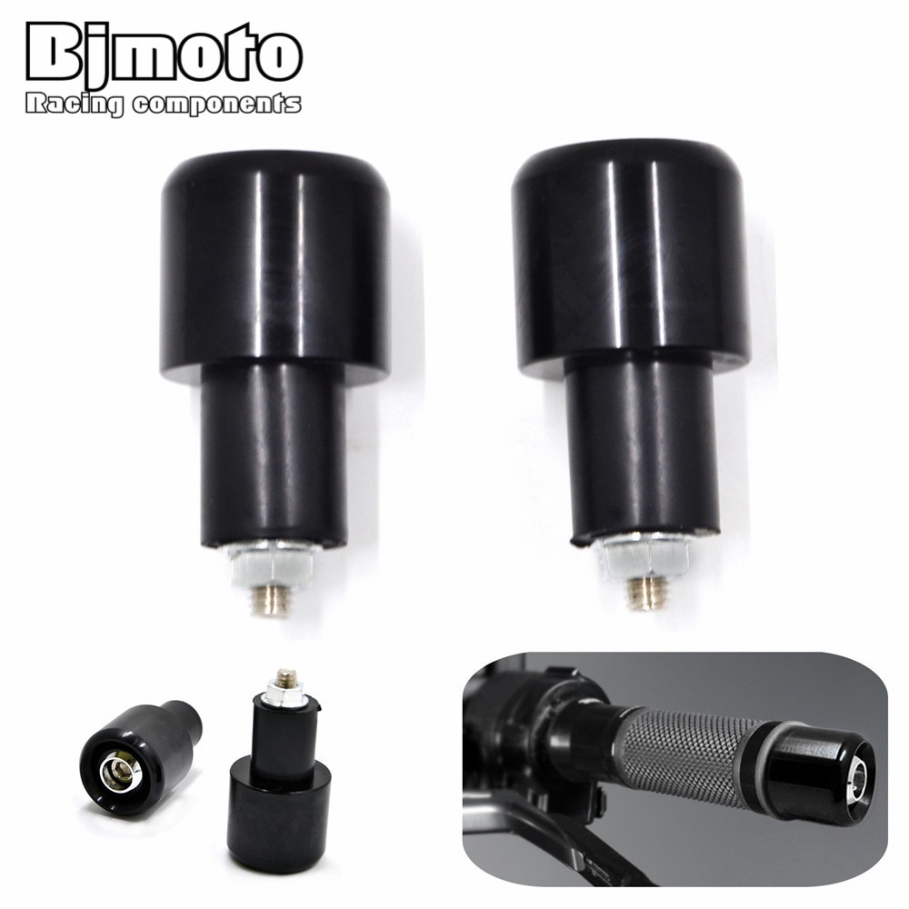 Bjmoto motorcykel anti vibrationsbalans handtag ändplugg greppändar lock för 22mm styr med 18mm inre hål