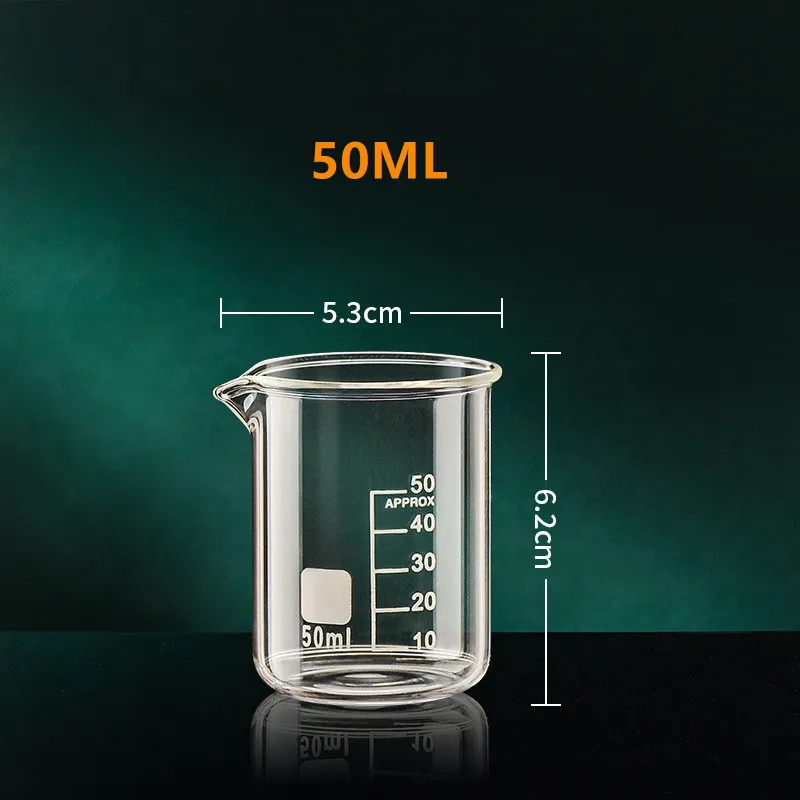 50/100/150/250/500/1000 ml Glas Messbecher Klar GraduatCup Hitzebeständige Becher küche Backen Werkzeuge: Licht Grau