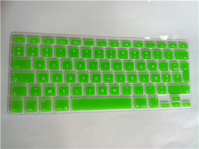 Couverture de Clavier en Silicone de couleur douce Azerty pour Mac Book Pro Macbook Air 13 "15" 17 "Air 13 pouces français Uk/Eu: green