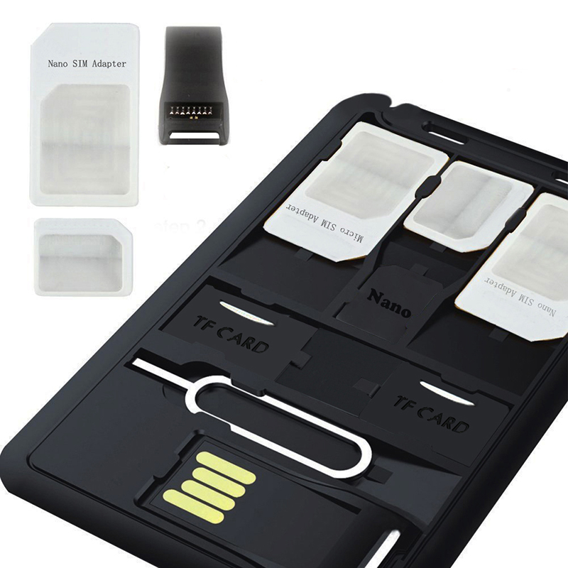 Alles In Één Slanke Sim-Adapterset Van Creditcardformaat Met Tf-Kaartlezer En Simkaarthouder Uitgeworpen Pin, Simkaarthouder
