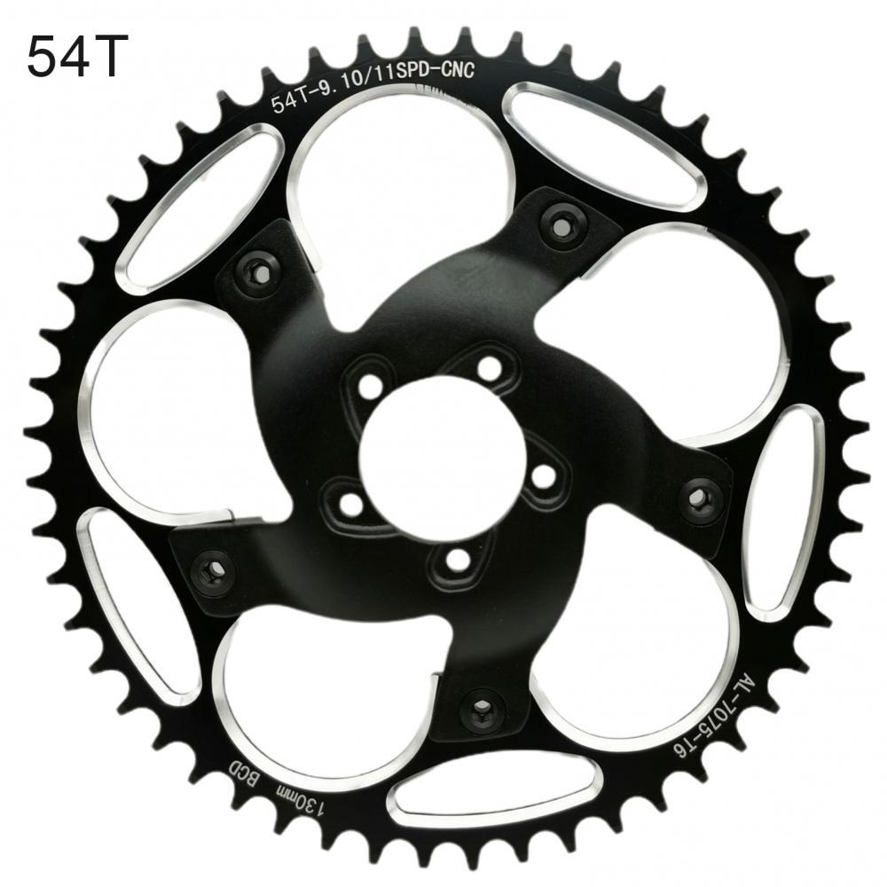 Bicycle 50T/52T/54T/56T/58T/60T Chain Wheel Sprocket Crank for Bafang Motor BBSHD 130BCD Bike Parts Chain Wheel: Black 54