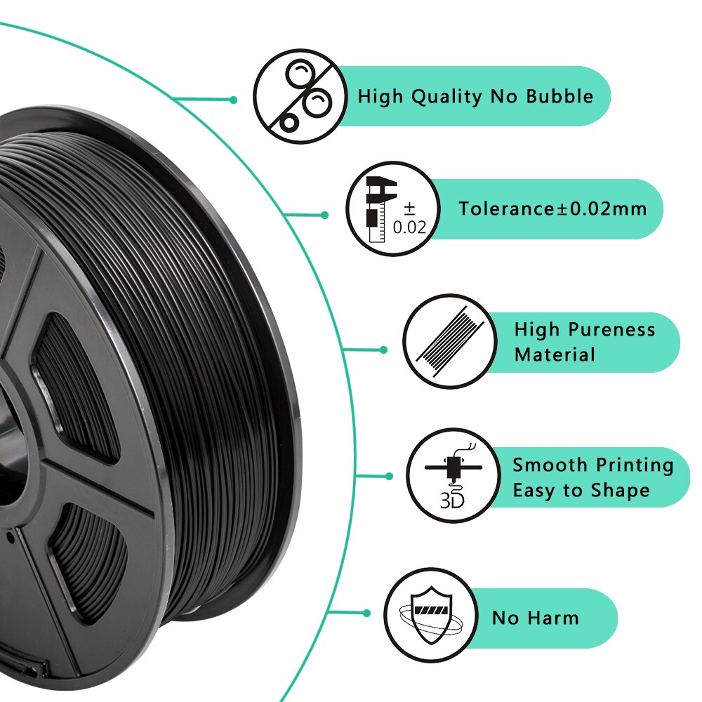 Enotepad ABS 3D Drucker Filament 1,75mm 3D Druck Filament Niedrigen Geruch dimensional Genauigkeit +/-0,02mm (1KG) keine toxischen Material