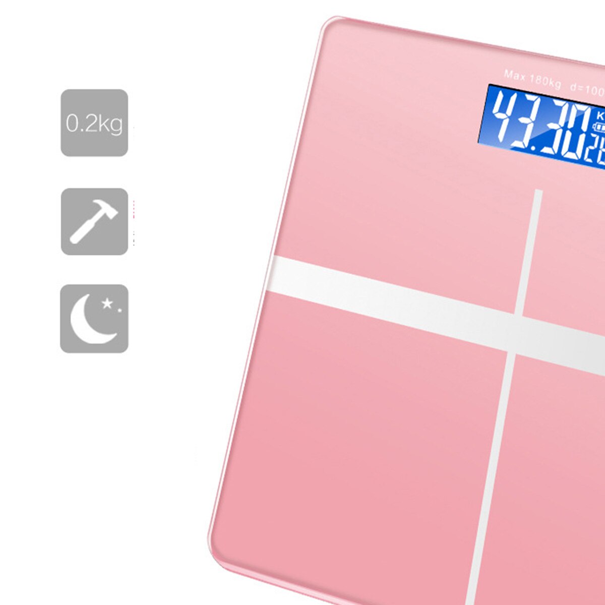 Báscula de báscula electrónica inteligente para baño, báscula de báscula electrónica inteligente con carga USB, pantalla LCD, báscula de peso Digital