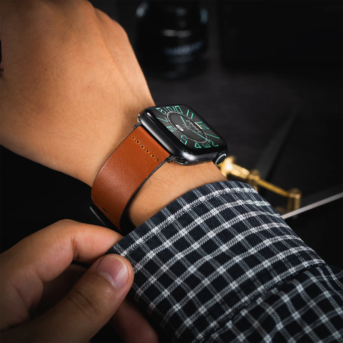 Hochwertiges Lederarmband für Apfel Uhr Band Ultra 2 49 mm 46 mm 42 mm 45 mm 41 mm 44 mm 40 mm Armbinde für IWatch 10 9 8 7 6 SE 5 4