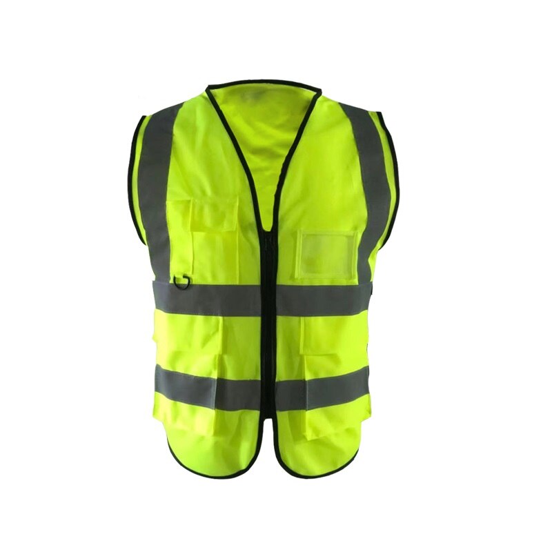 Chalecos de policía señal reflectante de seguridad ropa de trabajo construcción rejilla Chaleco de alta visibilidad chaqueta ropa de seguridad