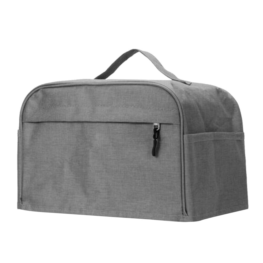 With Pocket Full Protection Solid Toaster Cover Anti Scratch Machine Washable Splashproof Universal Cotton Linen Home Kitchen: Grey / 12.5x10x8inch