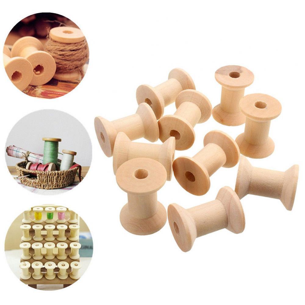 100 stück Natürliche Holz Leere Spulen für Draht Gewinde Spulen Kabel Spulen 15X13mm