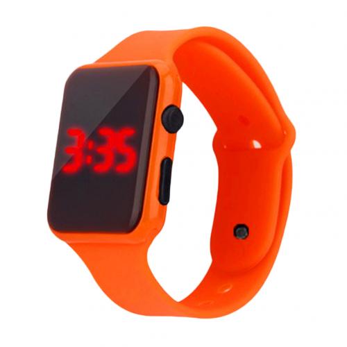LED Digital Sport Watch for Boys Girls Men Women Unisex Rectangle Dial Display Plastic Electronic Wrist Watch montre homme