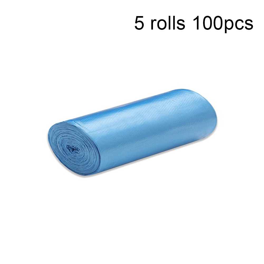 5 Rolls 100pcs Disposable Garbage Bag Kitchen Rubbish Bags Plastic Garbage Bag Kitchen Waste Bag Plastic Trash Bag Kitchen Tools: Blue Vest