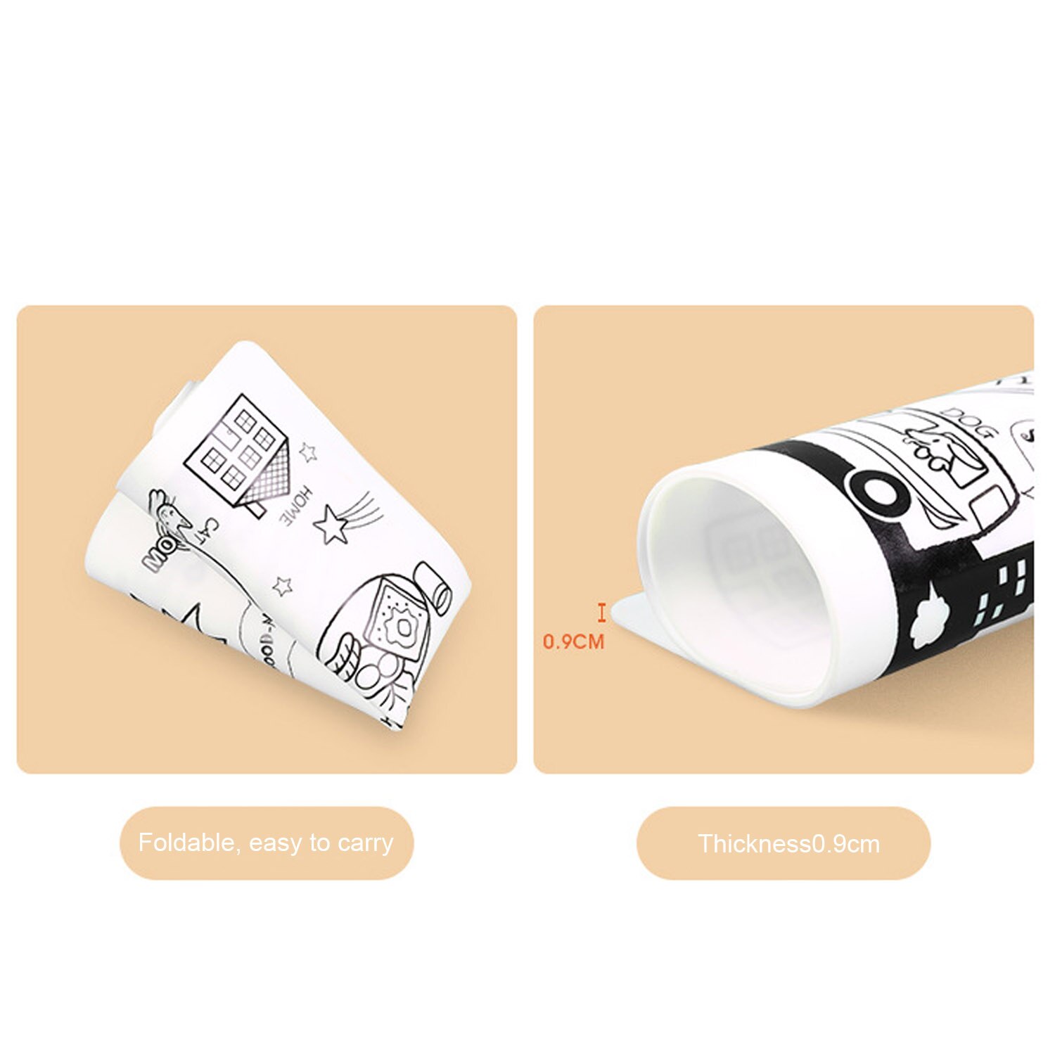 1 PCS Herbruikbare antislip Kleuren Schilderen Educatief Placemats 6 PCS Wasbare Markers voor Kinderen Peuters Verjaardag Christmas