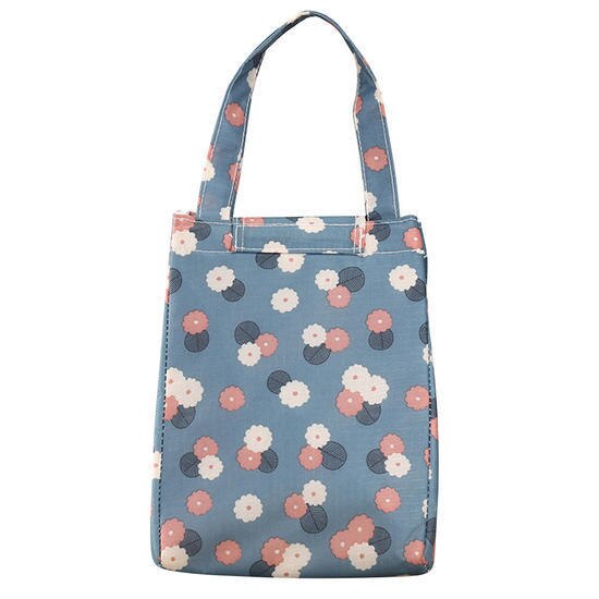 Thermal Portable Lunch Bag Insulated Large Food Cooler Bags Lunch Carry Tote Storage Case Lunch Bags for Women Men Kids: Blue Flower