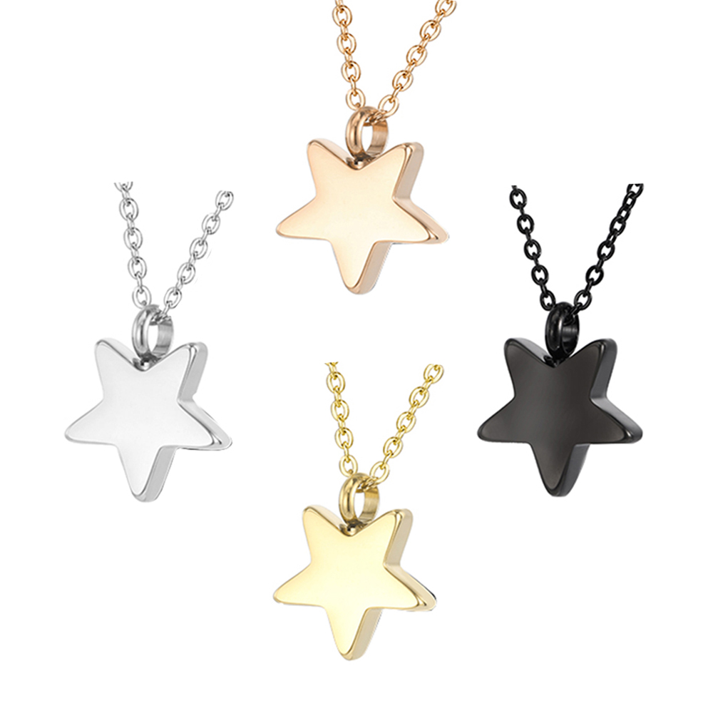 Rvs Crematie Sieraden Voor As Ster As Neckalce Gedenkteken Urn Hanger Voor Human Pet Aandenken Voor Vrouwen Mannen