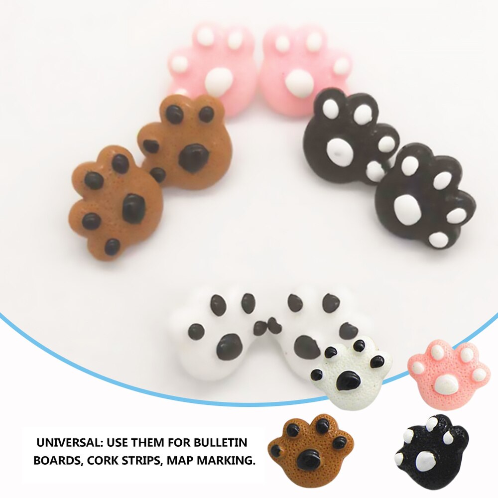 1 Box/25pcs Practical Thumbtack Small Drawing Pin Chic Bear Claw Pushpin