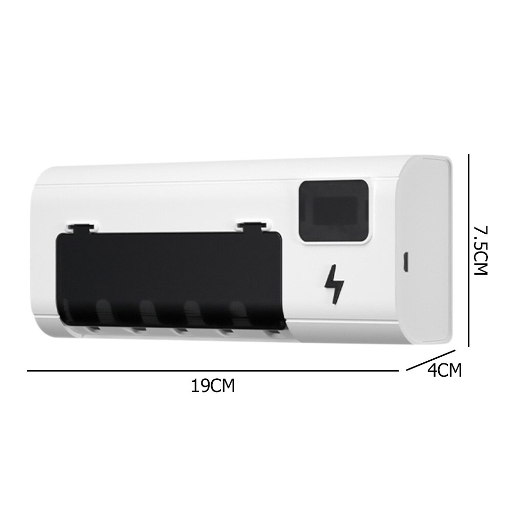 Désinfectant brosse à dents UV pas besoin de charger brosse nettoyage rangement salle de bain dentifrice distributeur porte désinfectant: Black