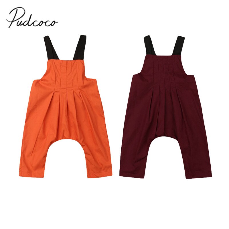 2019 Roupa de Verão Do Bebê Da Criança Do Bebê Meninas Meninos Romper Cinta Sem Mangas Causal Sólida Geral Jumpsuit Playsuit Outfits Roupas